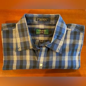 Colours by Alexander Julian Mens Shirt Size XL Long Sleeve Button Front Plaid